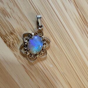 Ethiopian opal pendant 12/20 gold-filled vintage opal pendant